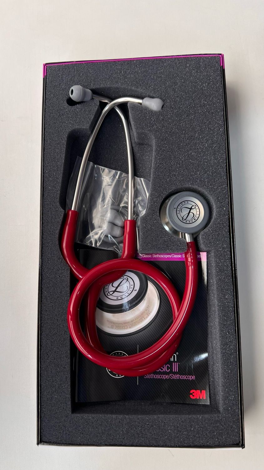 Original Littmann Classic III, Burgandy, Standard Finish, 5627