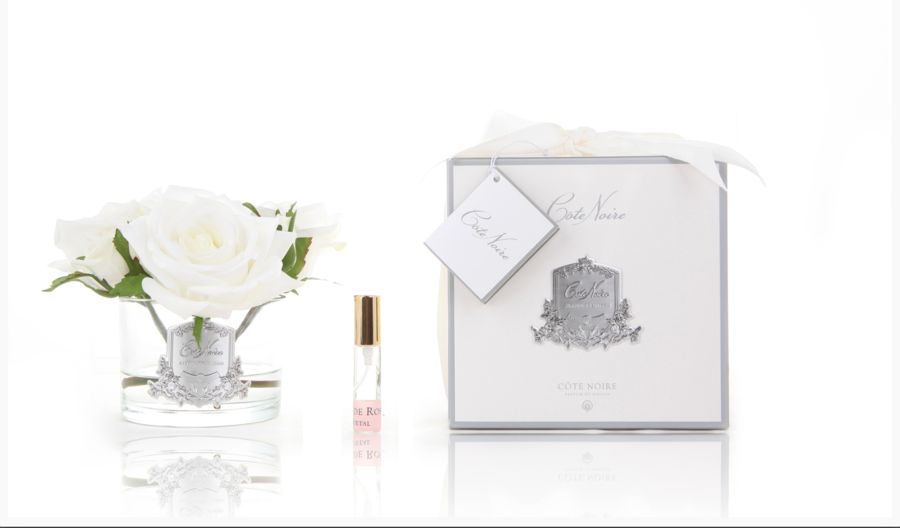 PERFUMED 5 ROSES - CLEAR - IVORY