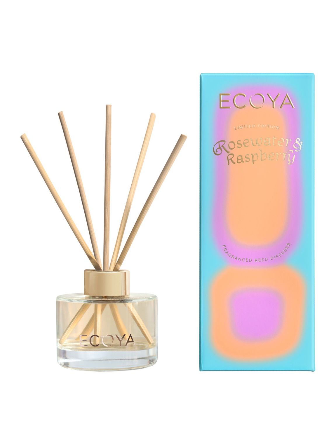 ECOYA Limited Edition Rosewater &amp; Raspberry - Mini Reed Diffuser (50ml)