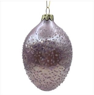 GLASS 12.5CM EGG LILAC