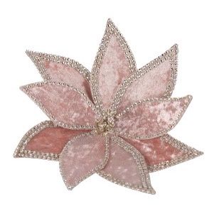 CLIP ON BRAID EDGE POINSETTIA BLUSH