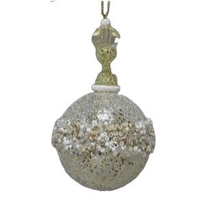 ACRYLIC CRUSTED BALL DROP CHAMPAGNE
