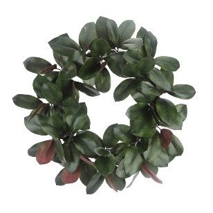 PRICILLA MAGNOLIA LEAF WREATH 66CM