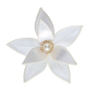 CLIP ON FABRIC PONSTTIA WHTE VELVETPEARL