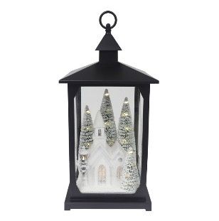 PLASTIC BLACK LED LANTERN W/HOUSE