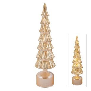 GLASS ROTATING LED TREE GOLD LGE