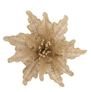 CLIP ON PNSETTIA NATURAL COPPER CENTRE