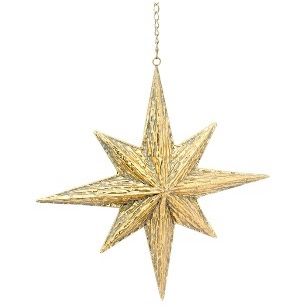 METAL ANTQUE GOLD MORAVIAN STAR SML