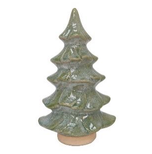 CERAMIC GREEN XMAS TREE LGE