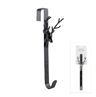 METAL DEER ANTLER WREATH HANGER PLATINUM