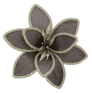 CLIP ON PNSETTIA BROWN ROPE EDGE