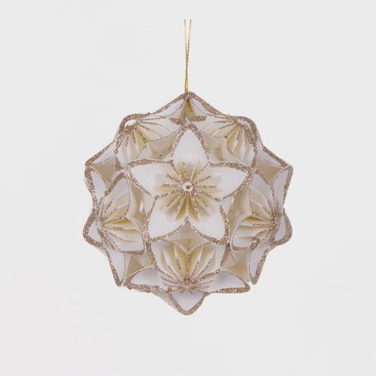 3D Floral Paper Bauble
