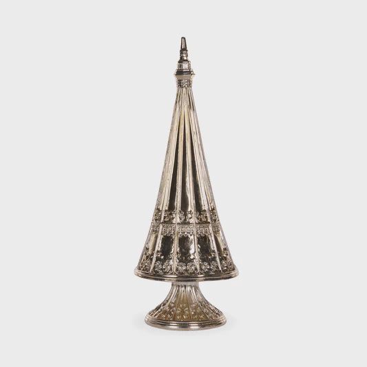 53 CM SILVER METALLIC DECO TREE