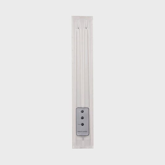 Set/2 Natural Led Taper Candles Item