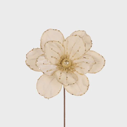 MEDIUM IVORY VELOUR MAGNOLIA
