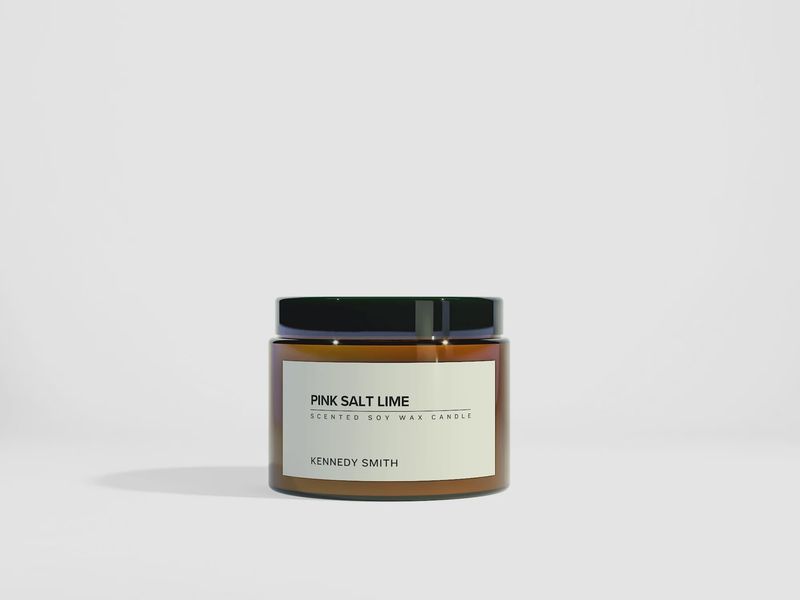 Pink Salt &amp; Lime Large Candle