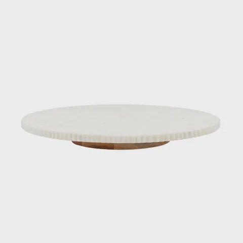 Mara Marble Lazy Susan 40x40cm White