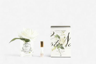 Perfumed Single Rose - Clear - White