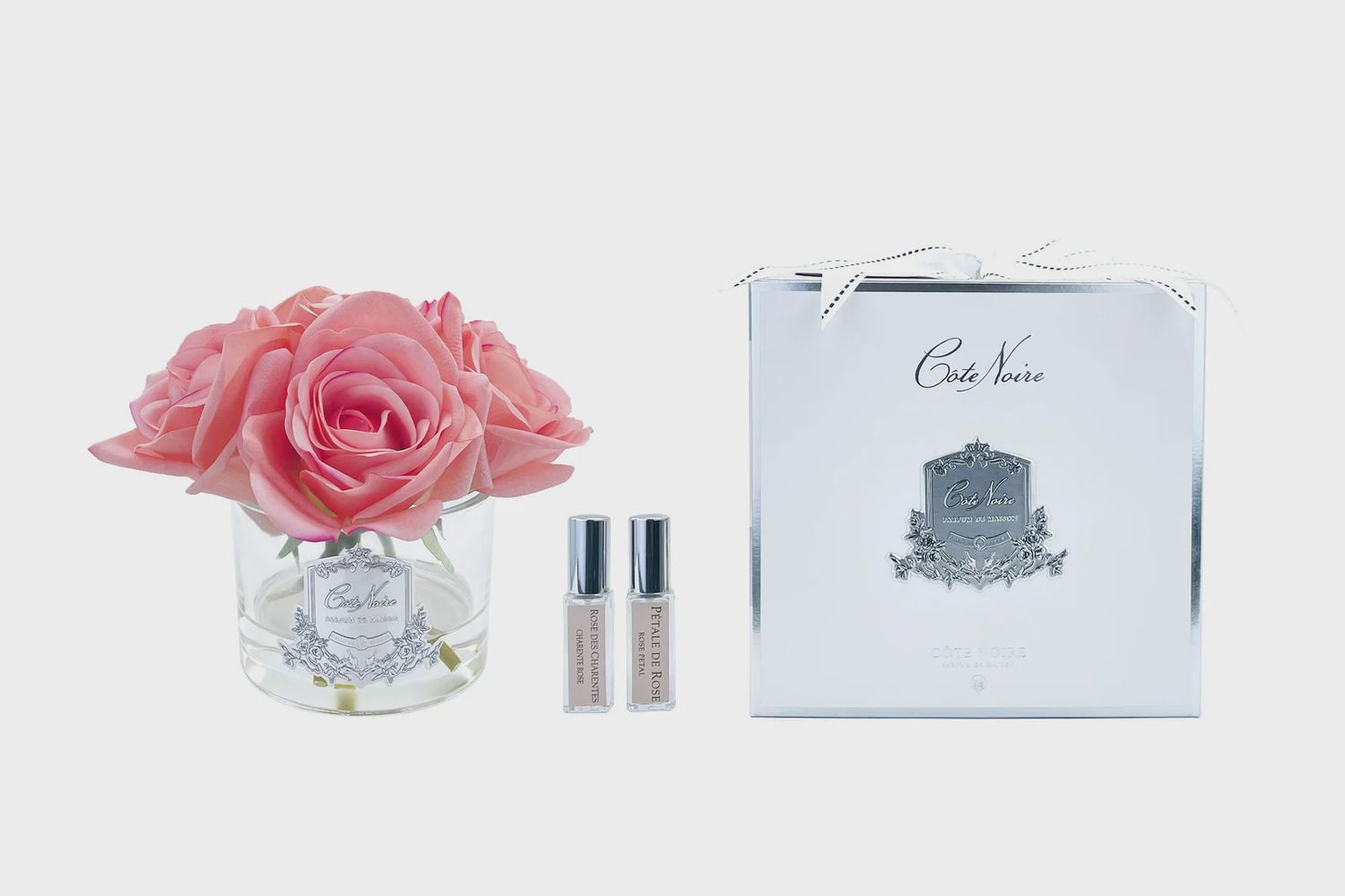 Perfumed Natural Touch 5 Roses - Clear - Peach