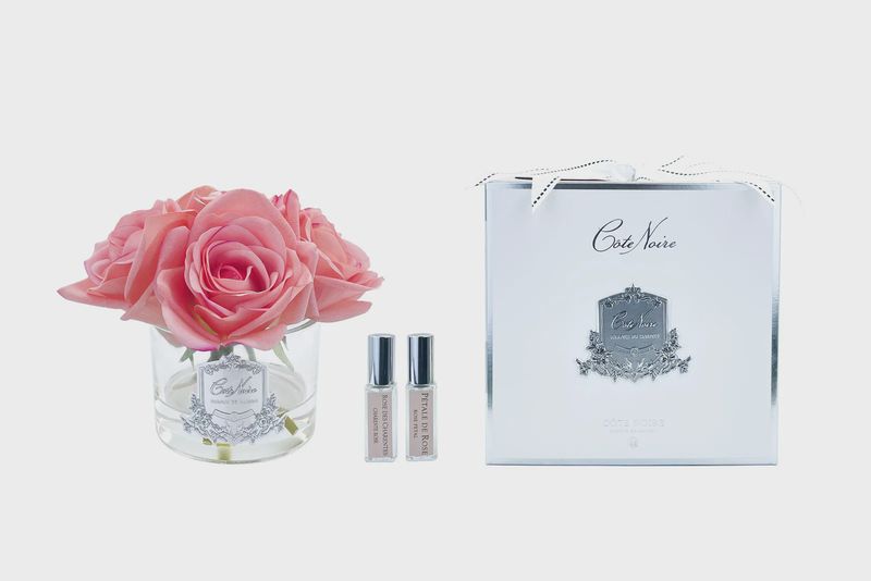 Perfumed Natural Touch 5 Roses - Clear - Peach