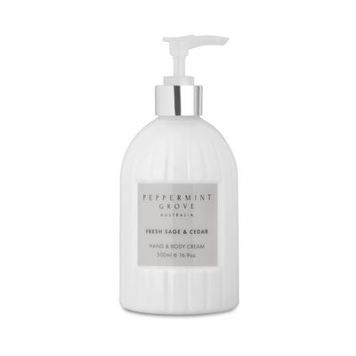 PGA Hand &amp; Body Cream 500ml - Fresh Sage &amp; Cedar