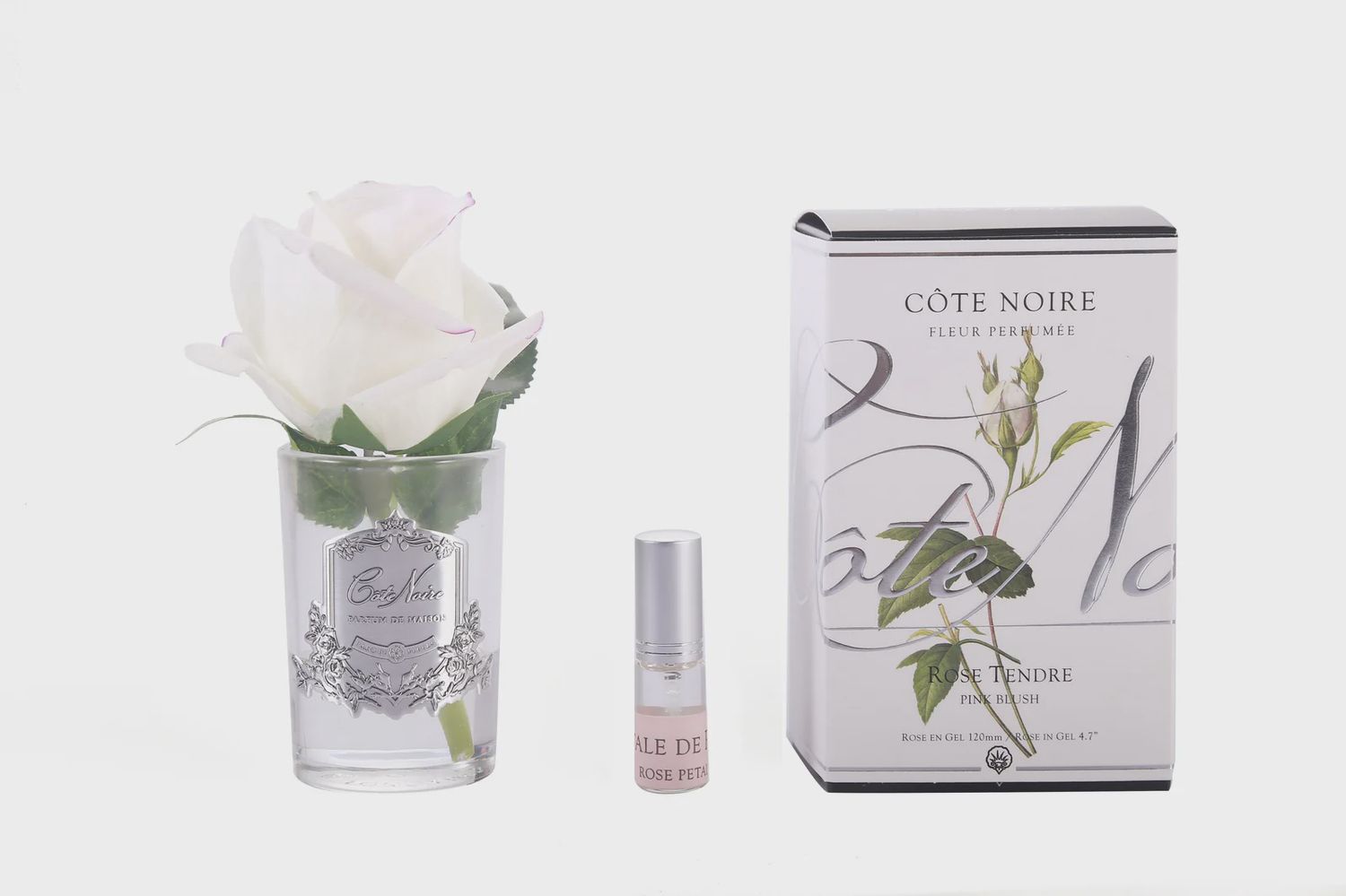 Perfumed Natural Touch Rose Bud - Clear - Pink Blush