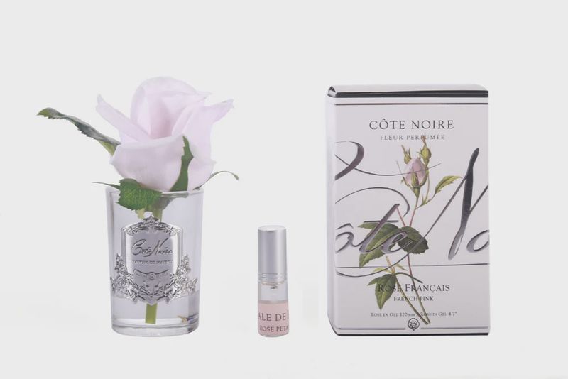Perfumed Natural Touch Rose Bud - Clear - French pink