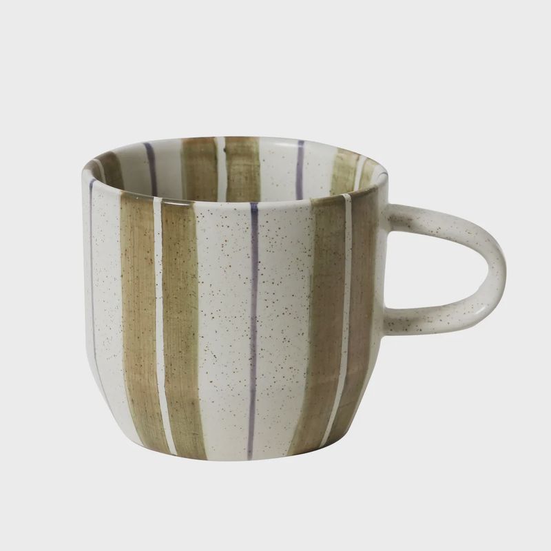 MUG SINGLE - OLIVE STRIPE CAT'S PYJAMAS