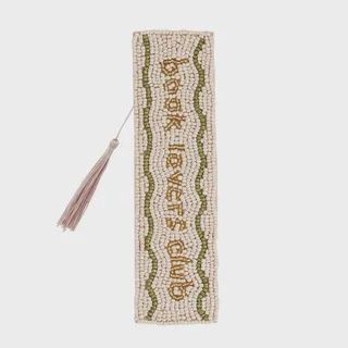 Book Lover Beaded Bookmark 5x20cm Nude