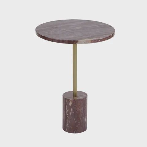 Sienna Marble Side Table 38x50cm Claret