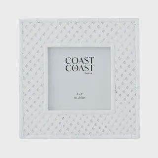 Bambou Resin 4x4" Frame 18x18cm White