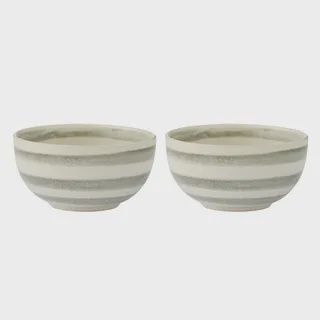 Homey S/2 Ceramic Bowl 13.5x7cm Olive