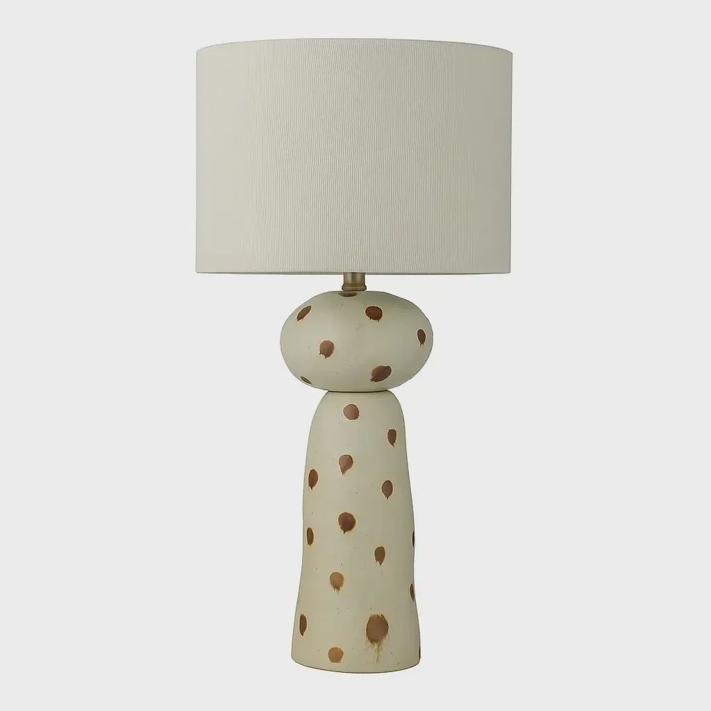 Manning Ceramic Lamp 28x56cm Ivory/Tan