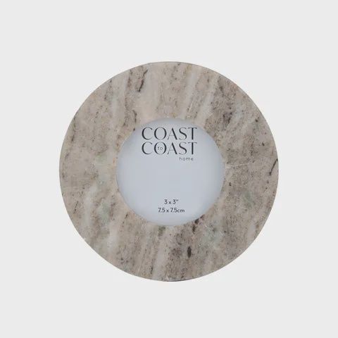 Riva Marble 3x3" Rnd Frame 12.5cm Beige