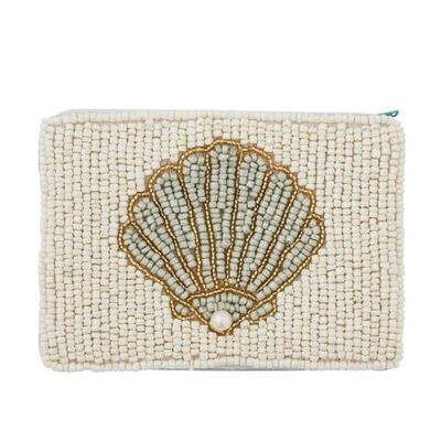 Venus Beaded Pouch 12x9cm Seafoam