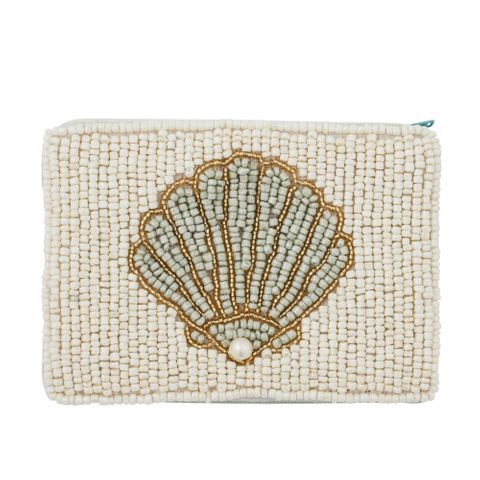 Venus Beaded Pouch 12x9cm Seafoam