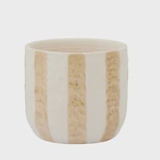 Rayas Ceramic Pot 15x13.5cm Taupe*
