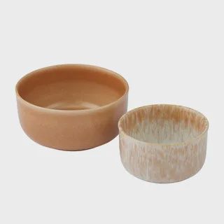 Calice 2pc Cer Bowl Set 12.5x6.5cm Terra