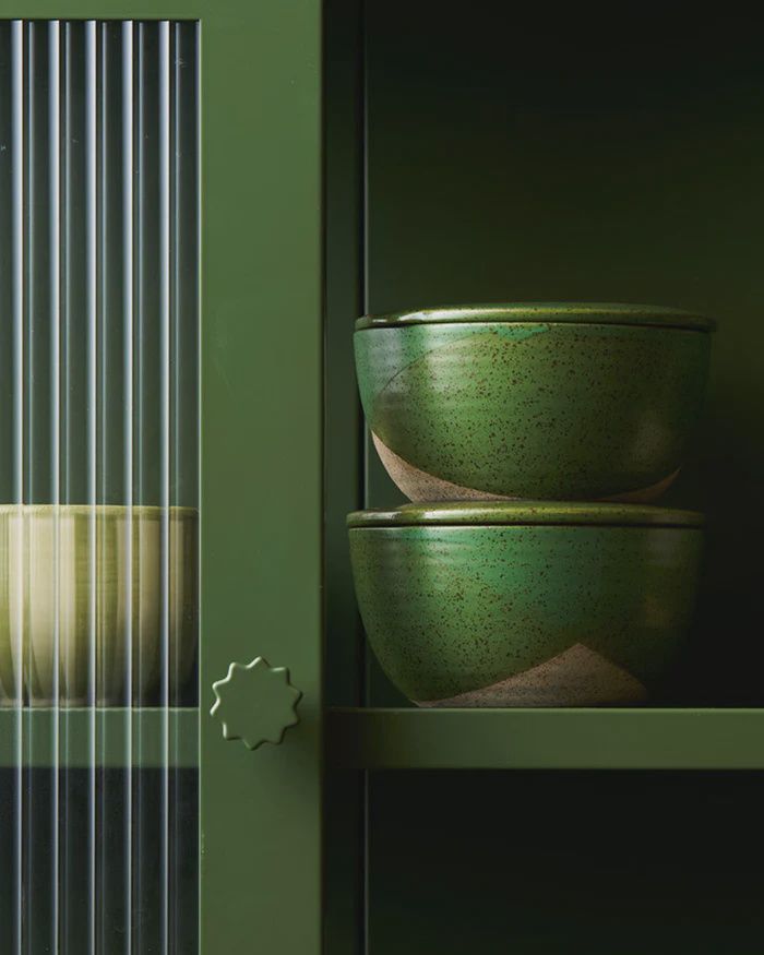 CONTAINER SET OF 2 - 360ml GREEN DIPPED - THE WANDERER