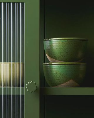 CONTAINER SET OF 2 - 360ml GREEN DIPPED - THE WANDERER