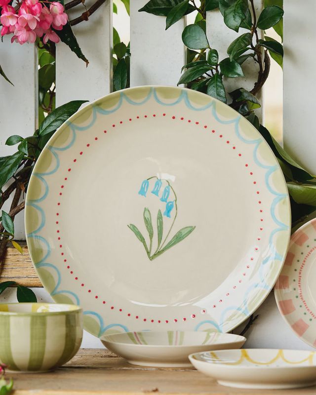 CAKE PLATE 32cm - JUNE'S GARDEN BLUE BELL