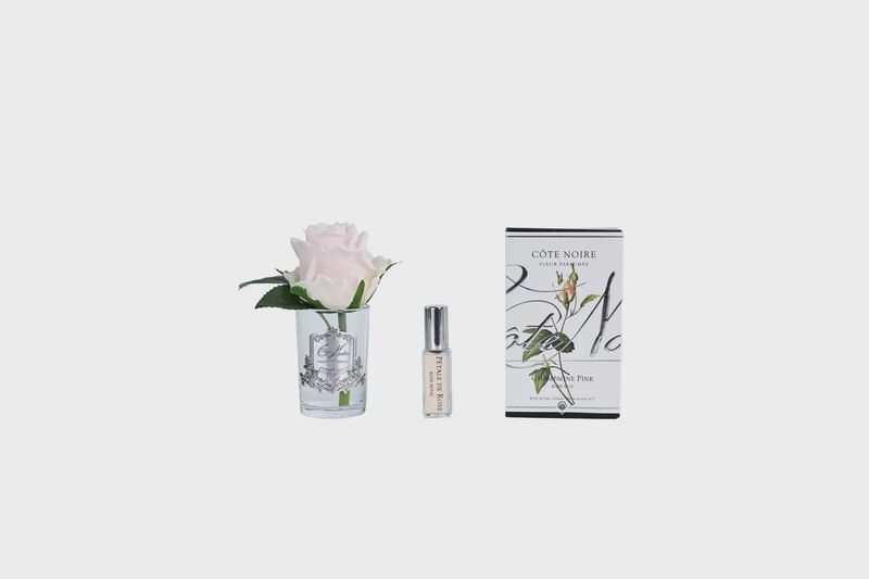 Perfumed Natural Touch Rose Bud - Clear - Pink Champagne