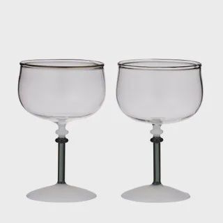 Mono S/2 Wine Glass 10x15cm Black/White