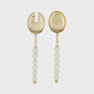 Amalia S/2 SS/Resin Server 26cm Ivory