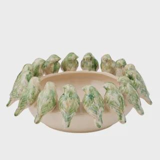 Swallow Ceramic Bowl 34.5x13.5cm Iv/Blue