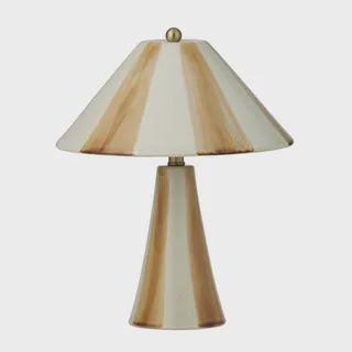 Athol Ceramic Lamp 29x35cm Mustard/Ivory