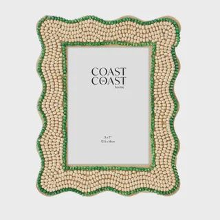 Kyra Bead 5x7" Frame 13x18cm Nat/Emerald