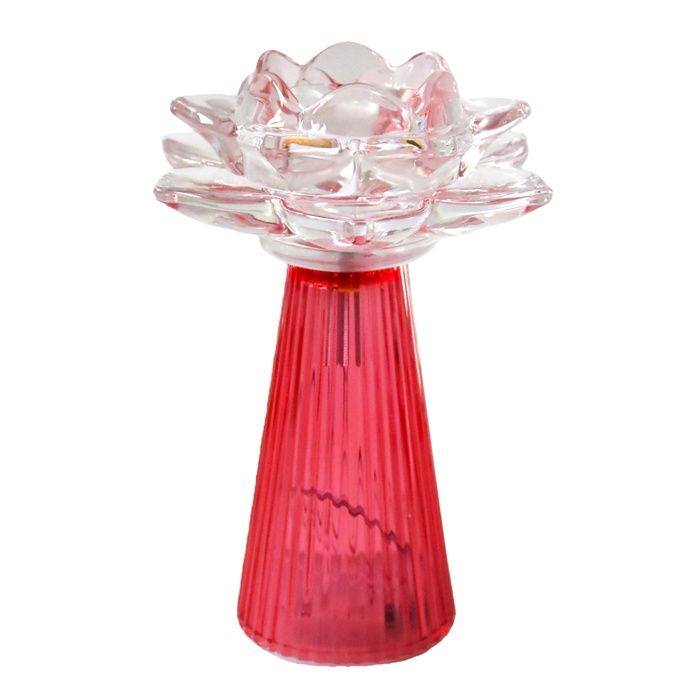 Leila LED Floral Lamp Pink Large Battery