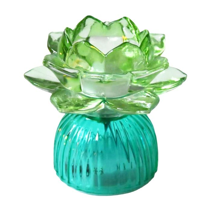 Leila LED Floral Lamp Green Small Battery
