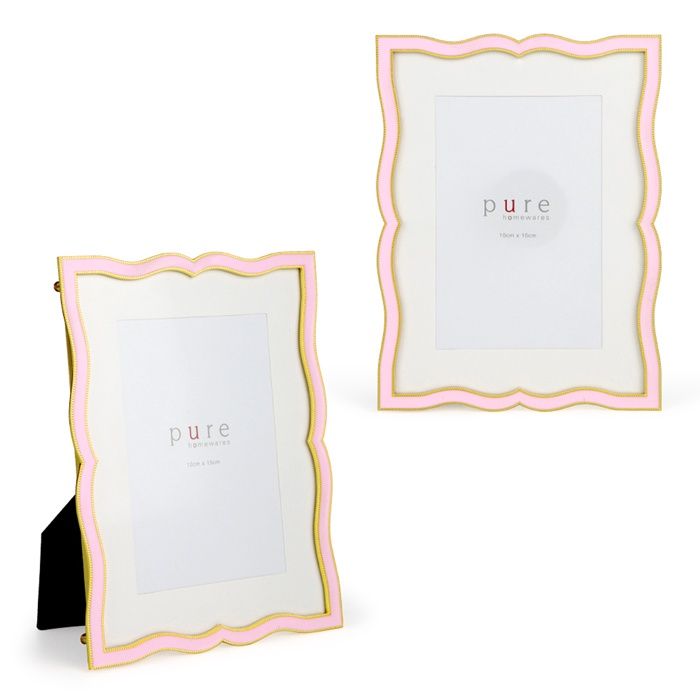 Belford Enamel Pink Gold Frame Rectangle